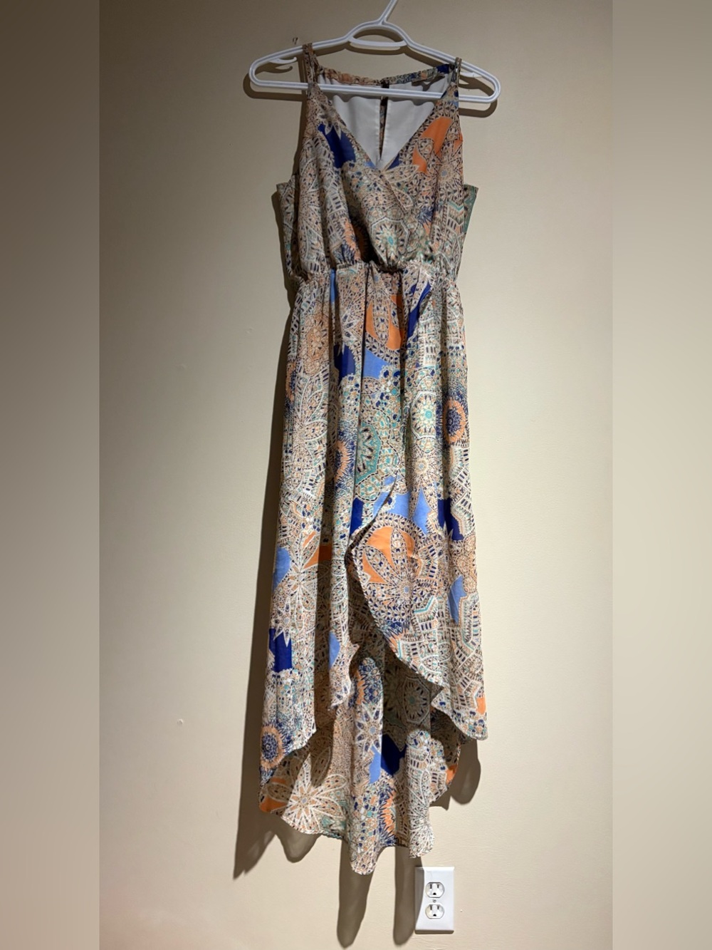 Miss Me Asymmetrical High-Low Dress Floral Geometrical Y2K Size Small Women’s